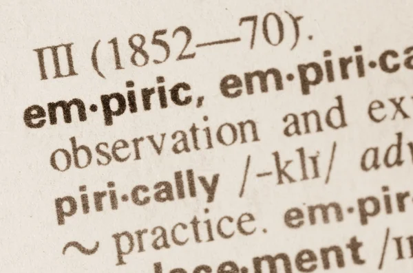 Dictionary definition of word empiric — Stock Photo, Image