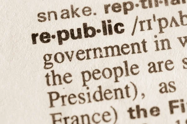 Dictionary definition of word republic — Stock Photo, Image