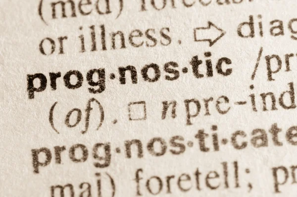 Dictionary definition of word prognostic — Stock Photo, Image