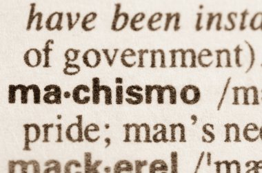 Dictionary definition of word machismo  clipart