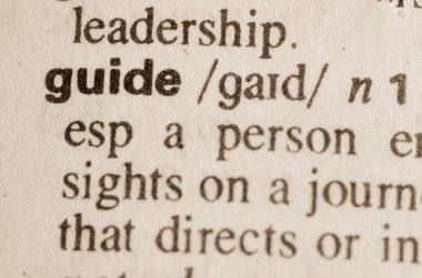 Word Kılavuzu sözlük tanımı 