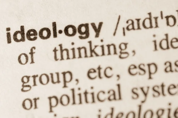 Dictionary definition of word ideology — Stock Photo, Image