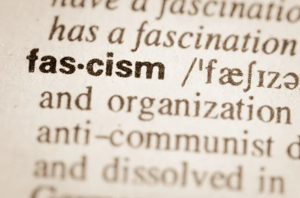 Dictionary definition of word fascism — Stock Photo, Image