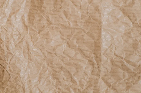 Papier brun plissé texture fond — Photo