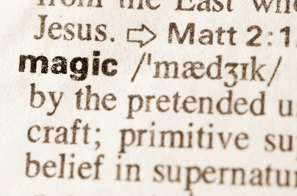 Diccionario definición de palabra magia —  Fotos de Stock