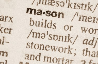 Word mason sözlük tanımı 