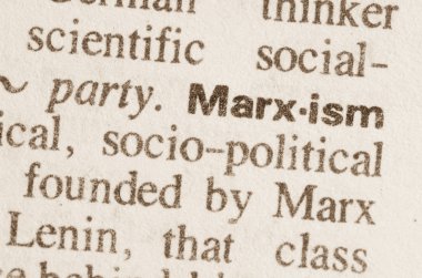 Dictionary definition of word Marxism  clipart