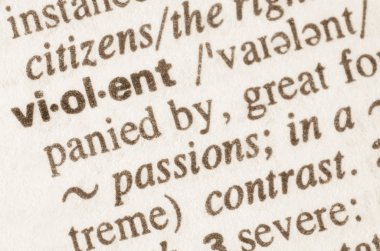 Şiddet kelimenin sözlük tanımı 