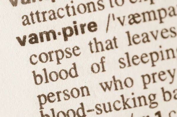 単語の吸血鬼の辞書の定義 — ストック写真