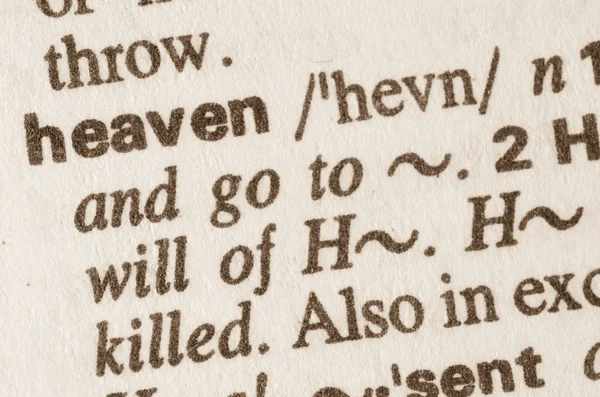 Słownikowej definicji wyrazu haeven — Zdjęcie stockowe