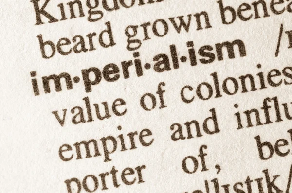 Ordbokens definition av ordet imperialism — Stockfoto