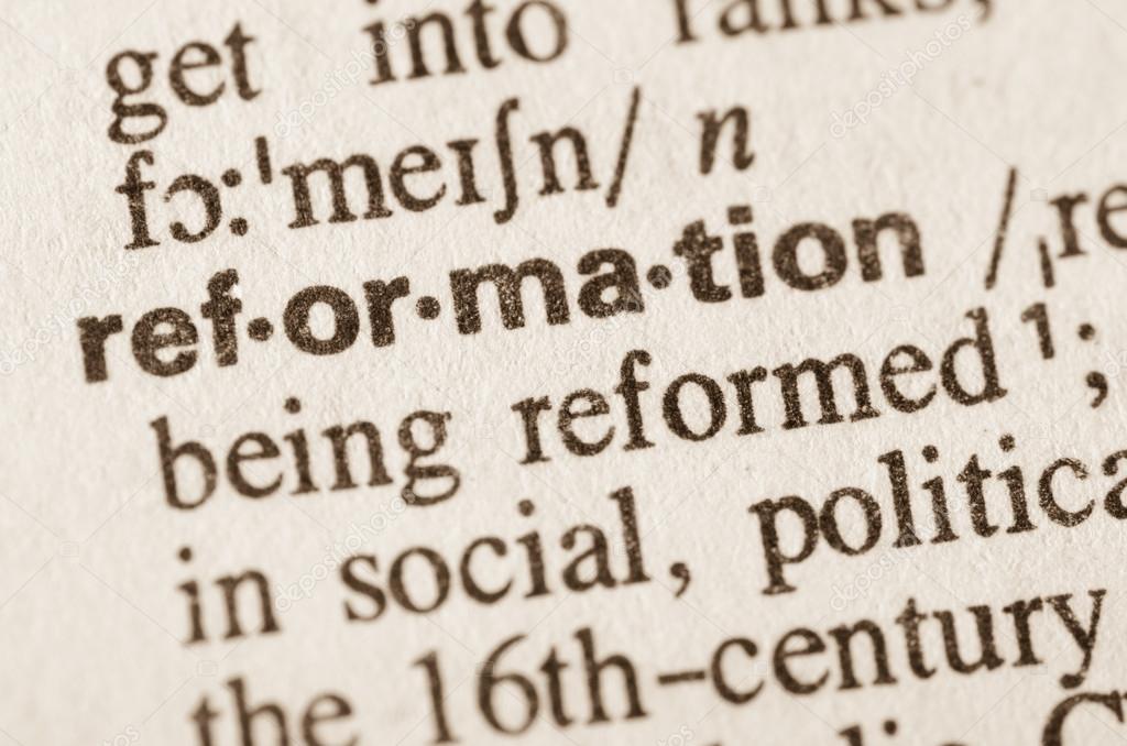 Dictionary definition of word reformation 