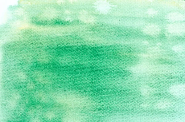 绿色水彩绘画背景 — 图库照片