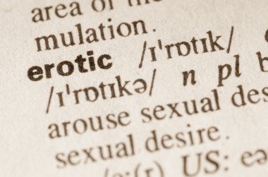 Dictionary definition of word erotic 