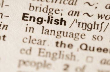 Dictionary definition of word English 
