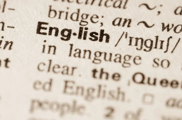 Diccionario definición de palabra Inglés — Foto de Stock