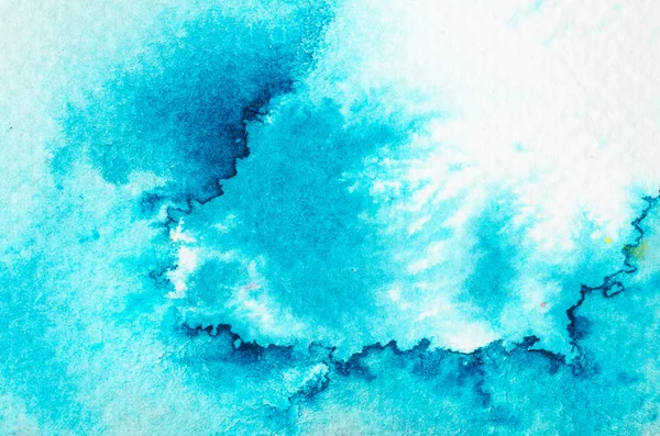 Aquarel blauw geschilderde achtergrond — Stockfoto
