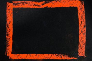 Siyah Arkaplanda Turuncu Çerçeve