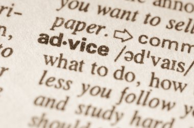 Kelime tavsiye sözlük tanımı 