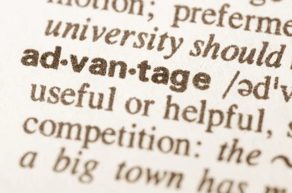 Dictionary definition of word advantage — Stock Photo, Image