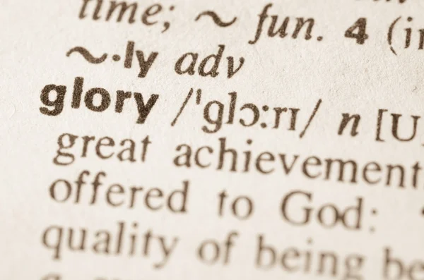 Définition du mot gloire dans le dictionnaire — Photo