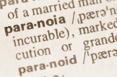 Word paranoya sözlük tanımı 