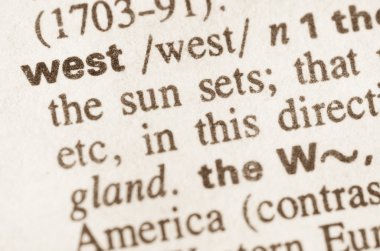 Kelime Batı sözlük tanımı