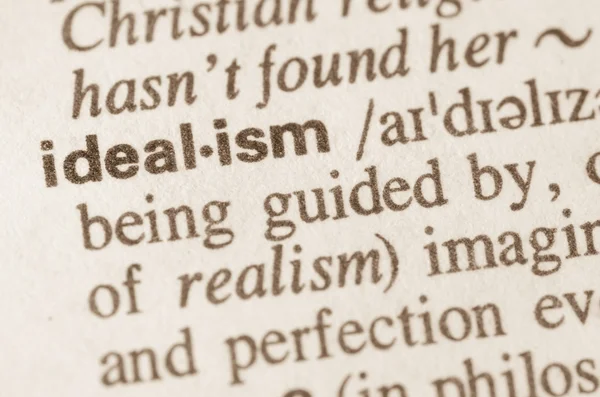 Dictionary definition of word idealism — Stock Photo, Image