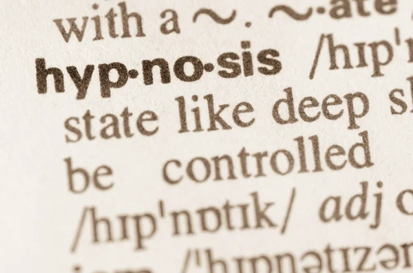 Dictionary definition of word hypnosis — Stock Photo, Image