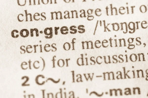 Dictionary definition of word congress — Stock Photo, Image