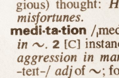 Dictionary definition of word mediation  clipart