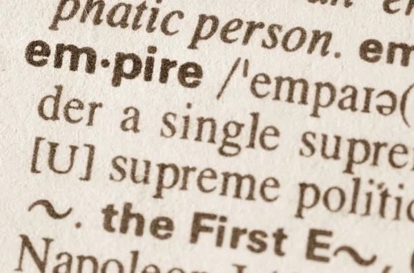 Dictionary definition of word empire — Stock Photo, Image