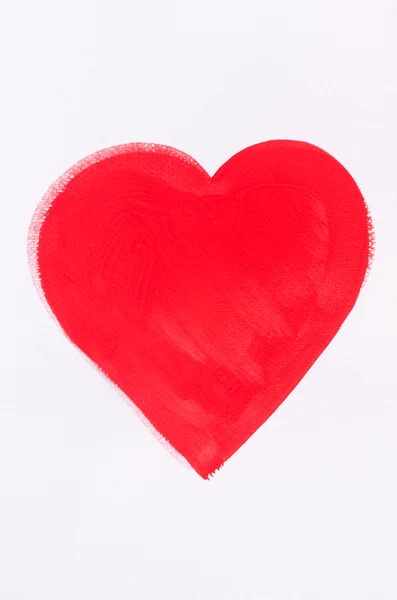 Painted red heart — Stock Photo, Image