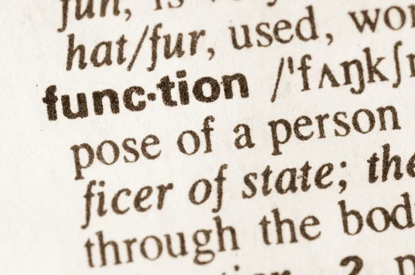 Diccionario definición de función de palabra — Foto de Stock