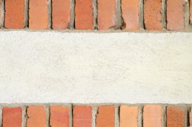 beyaz duvar tuğla ile çerçeveli