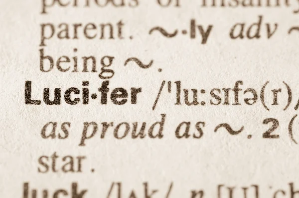 Définition du mot Lucifer dans le dictionnaire — Photo