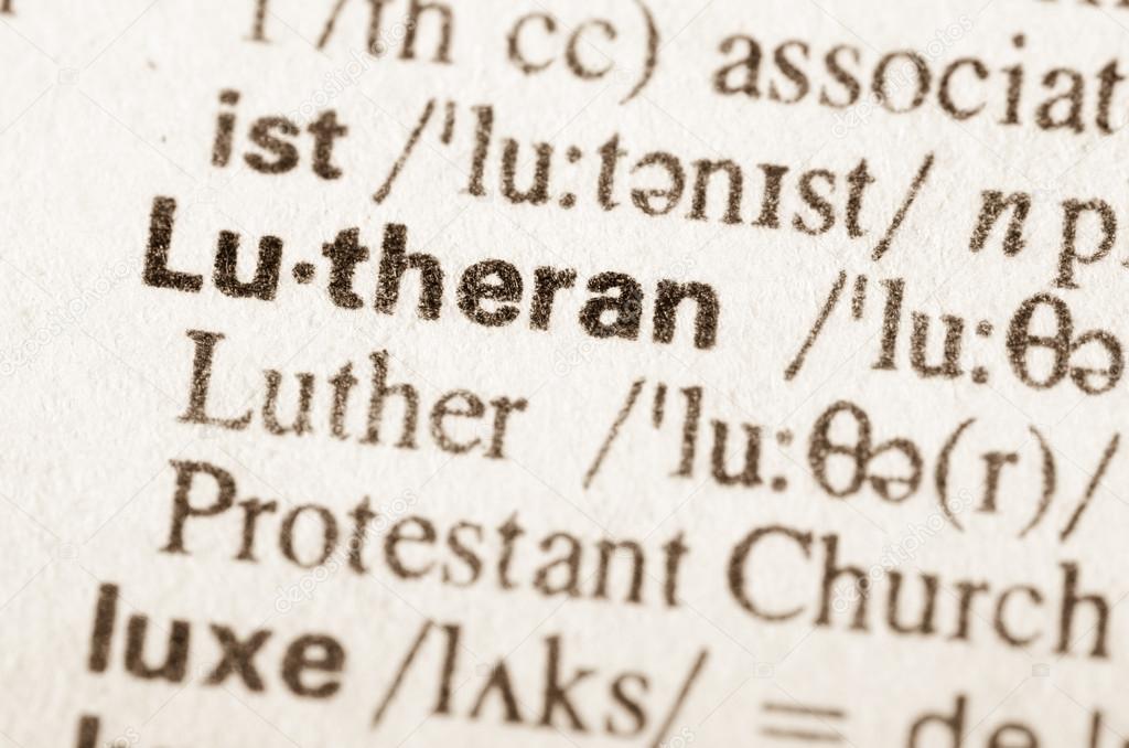 dictionary definition of word Lutheran 