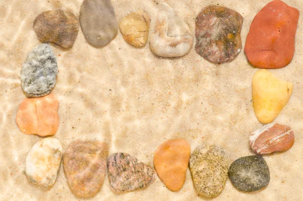 Composição de seixos em pedra — Fotografia de Stock