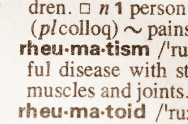 Word romatizma sözlük tanımı 