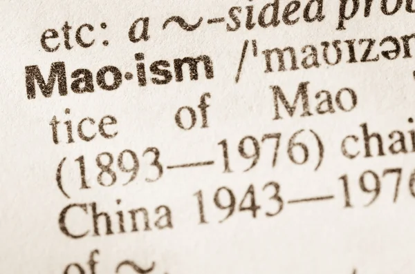 Woordenboekdefinitie van woord maoïsme — Stockfoto