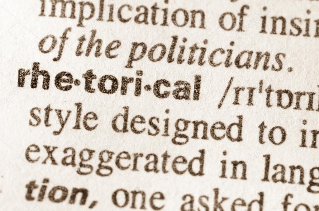 Dictionary definition of word rhetorical 