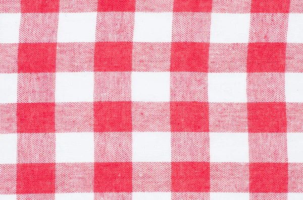 Kostkované Červeno -bílý kuchyňský ručník pozadí — Stock fotografie