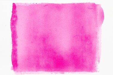 Kırmızı suluboya doku beyaz zemin üzerine boyalı 