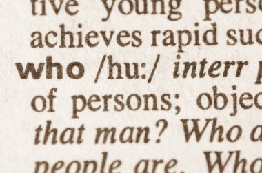 Kim kelime sözlük tanımı