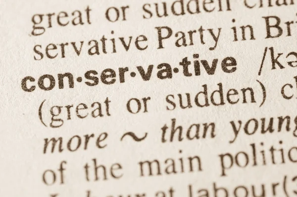 Dictionary definition of word conservative — Stock Photo, Image