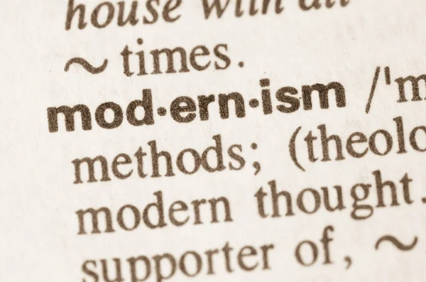 Dictionary definition of word modernism — Stock Photo, Image