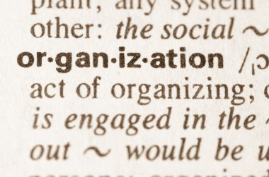 Word organizasyon sözlük tanımı