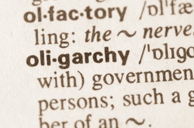 Word oligarşi sözlük tanımı