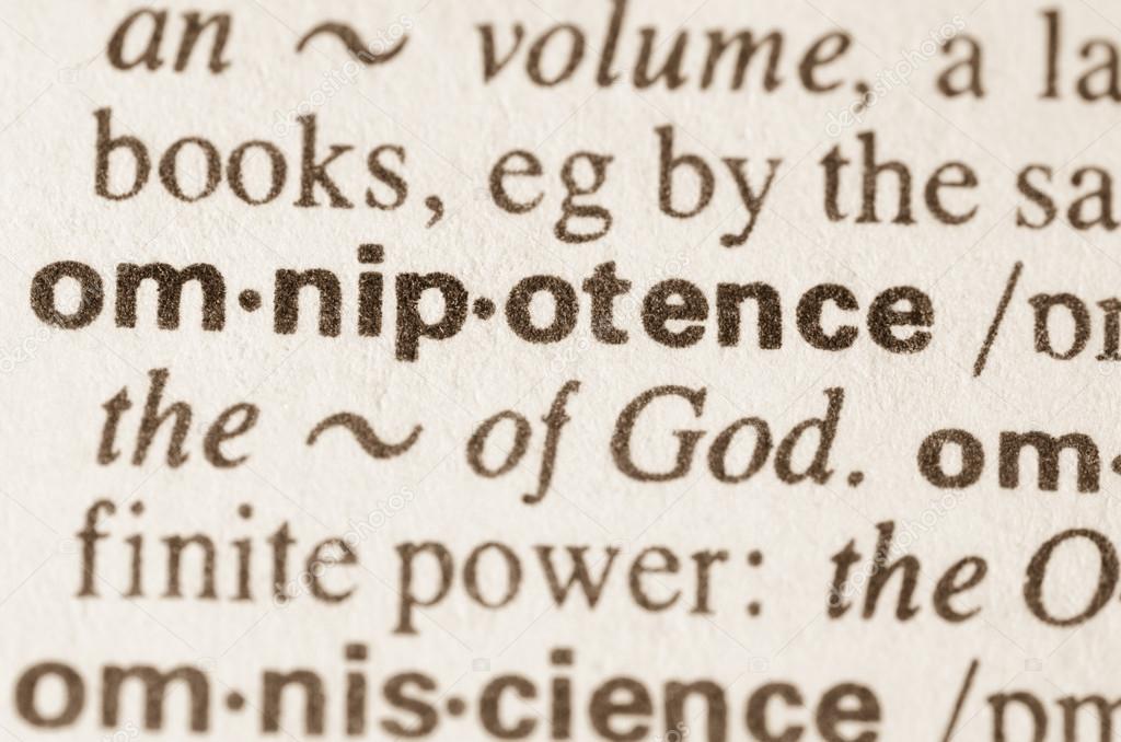 Dictionary definition of word omnipotence