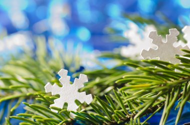 christmas dekorasyon kar tanesi ile